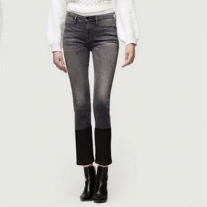 Frame Jeans Womens Le High Straight Cropped Denim Sleepy Hollow Coated Hem 24